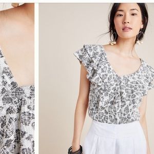 Anthropologie ruffled top
